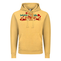 Vintage Mustard valentines vibes with gifts and bear Vintage Hoodie - AdoDesignShop