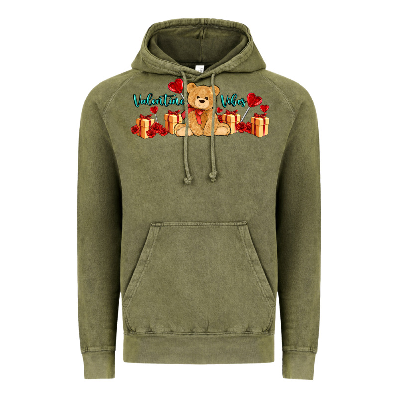 Valentines Vibes With Gifts And Bear Vintage Hoodie by AdoDesignShop | Teevron