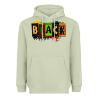 Matcha Black juneteenth Heavyweight Hoodie - Zillion Design Studio