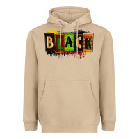 Mushroom Black juneteenth Heavyweight Hoodie - Zillion Design Studio