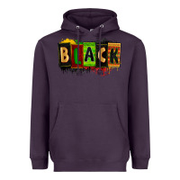 Plum Black juneteenth Heavyweight Hoodie - Zillion Design Studio