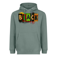 Sage Black juneteenth Heavyweight Hoodie - Zillion Design Studio