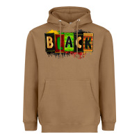 Toasted Coconut Black juneteenth Heavyweight Hoodie - Zillion Design Studio