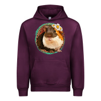 Mauve Wine floral leopard guinea pigs Urban Hoodie - Jasminsmagicworld