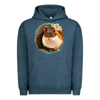 Pigment Midnight Navy floral leopard guinea pigs Urban Hoodie - Jasminsmagicworld