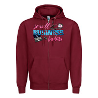 Burgundy small business badass Zipper Hoodie - texasbilliewilder