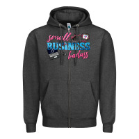 Charcoal Heather small business badass Zipper Hoodie - texasbilliewilder