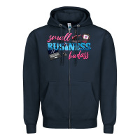 Navy small business badass Zipper Hoodie - texasbilliewilder