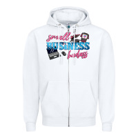 White small business badass Zipper Hoodie - texasbilliewilder
