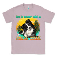 Lilac life is better with a border collie Classic Tee - texasbilliewilder