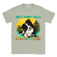 Matcha life is better with a border collie Classic Tee - texasbilliewilder