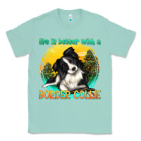 Seafoam life is better with a border collie Classic Tee - texasbilliewilder