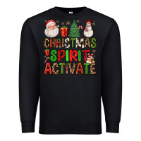 Black christmas spirit activate Premium Sweatshirt - FaDigitalArtStudio
