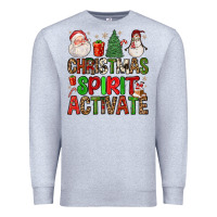 Heather Grey christmas spirit activate Premium Sweatshirt - FaDigitalArtStudio
