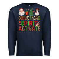 Navy christmas spirit activate Premium Sweatshirt - FaDigitalArtStudio