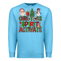 Ocean Blue christmas spirit activate Premium Sweatshirt - FaDigitalArtStudio