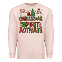 Pale Pink christmas spirit activate Premium Sweatshirt - FaDigitalArtStudio
