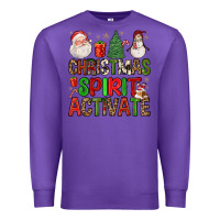 Purple christmas spirit activate Premium Sweatshirt - FaDigitalArtStudio