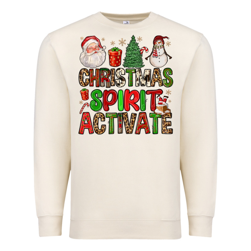 Christmas Spirit Activate Premium Sweatshirt by FaDigitalArtStudio | Teevron