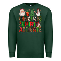 Sports Green christmas spirit activate Premium Sweatshirt - FaDigitalArtStudio