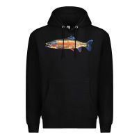 Black Rainbow Trout Premium Hoodie - LillyAllenDesigns