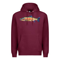 Burgundy Rainbow Trout Premium Hoodie - LillyAllenDesigns