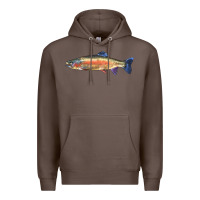Coffee Rainbow Trout Premium Hoodie - LillyAllenDesigns