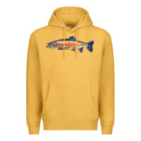Mustard Rainbow Trout Premium Hoodie - LillyAllenDesigns