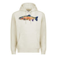 Oatmeal Heather Rainbow Trout Premium Hoodie - LillyAllenDesigns