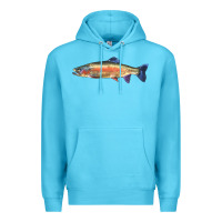 Ocean Blue Rainbow Trout Premium Hoodie - LillyAllenDesigns