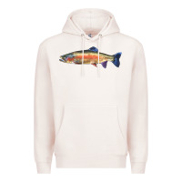 Pale Pink Rainbow Trout Premium Hoodie - LillyAllenDesigns