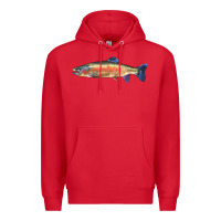Red Rainbow Trout Premium Hoodie - LillyAllenDesigns