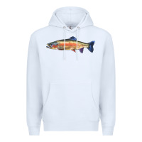 White Rainbow Trout Premium Hoodie - LillyAllenDesigns