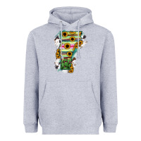 Heather Grey Vermont State Map Heavyweight Hoodie - RanaPortraitStore