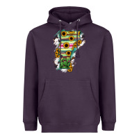 Plum Vermont State Map Heavyweight Hoodie - RanaPortraitStore