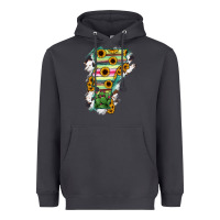 Smoke Vermont State Map Heavyweight Hoodie - RanaPortraitStore
