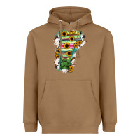Toasted Coconut Vermont State Map Heavyweight Hoodie - RanaPortraitStore