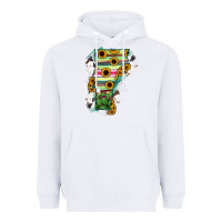 White Vermont State Map Heavyweight Hoodie - RanaPortraitStore
