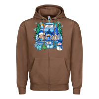 Chestnut snowman gnome truck Zipper Hoodie - Zillion Design Studio