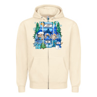 Sandshell snowman gnome truck Zipper Hoodie - Zillion Design Studio