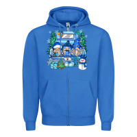 True Royal snowman gnome truck Zipper Hoodie - Zillion Design Studio