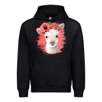 Black floral baby goat Urban Hoodie - Jasminsmagicworld
