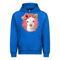 Cobalt floral baby goat Urban Hoodie - Jasminsmagicworld