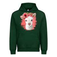 Forest Green floral baby goat Urban Hoodie - Jasminsmagicworld