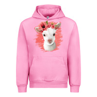 Fuchsia Pink floral baby goat Urban Hoodie - Jasminsmagicworld