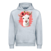 Heather Grey floral baby goat Urban Hoodie - Jasminsmagicworld