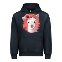 Navy floral baby goat Urban Hoodie - Jasminsmagicworld