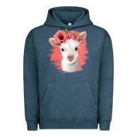 Pigment Midnight Navy floral baby goat Urban Hoodie - Jasminsmagicworld