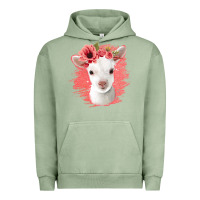 Pigment Oil Green floral baby goat Urban Hoodie - Jasminsmagicworld