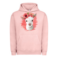 Pigment Salmon floral baby goat Urban Hoodie - Jasminsmagicworld